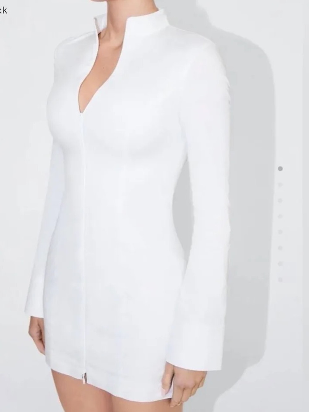 Khy Poplin long zip up mini dress